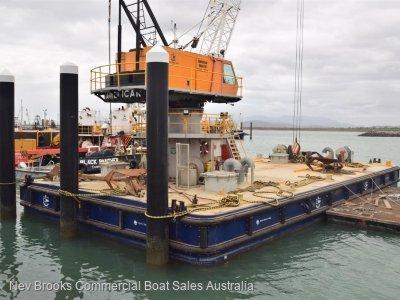 Crane Barge American 1990 7750 Offshore 75T Pedestal Crane