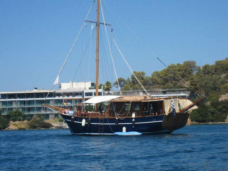 Traditional Greek Wooden Motor Sailer